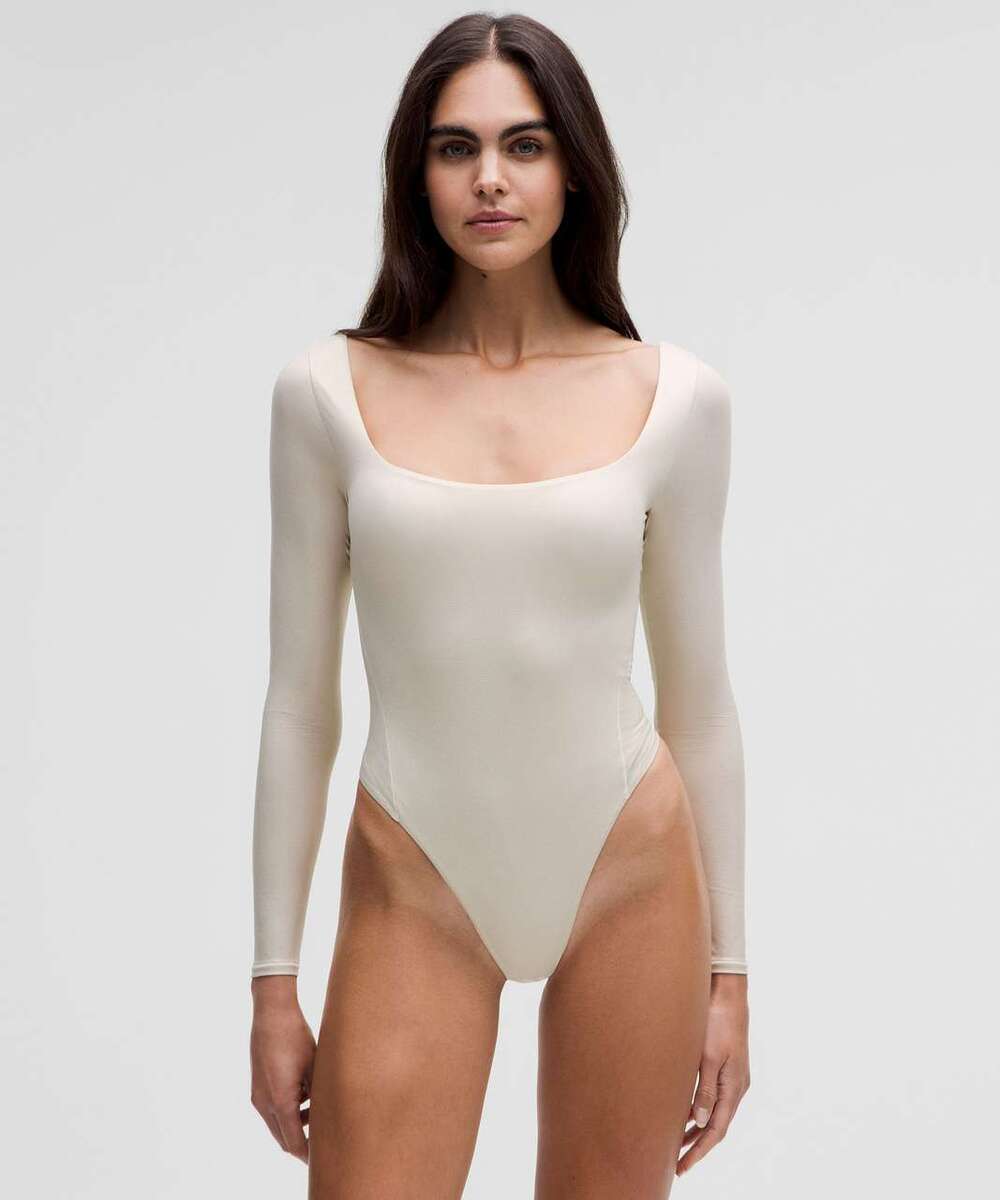 Lululemon Wundermost UltraSoft Nulu SquareNeck Long-Sleeve Bodysuit *Shine SZ XS
